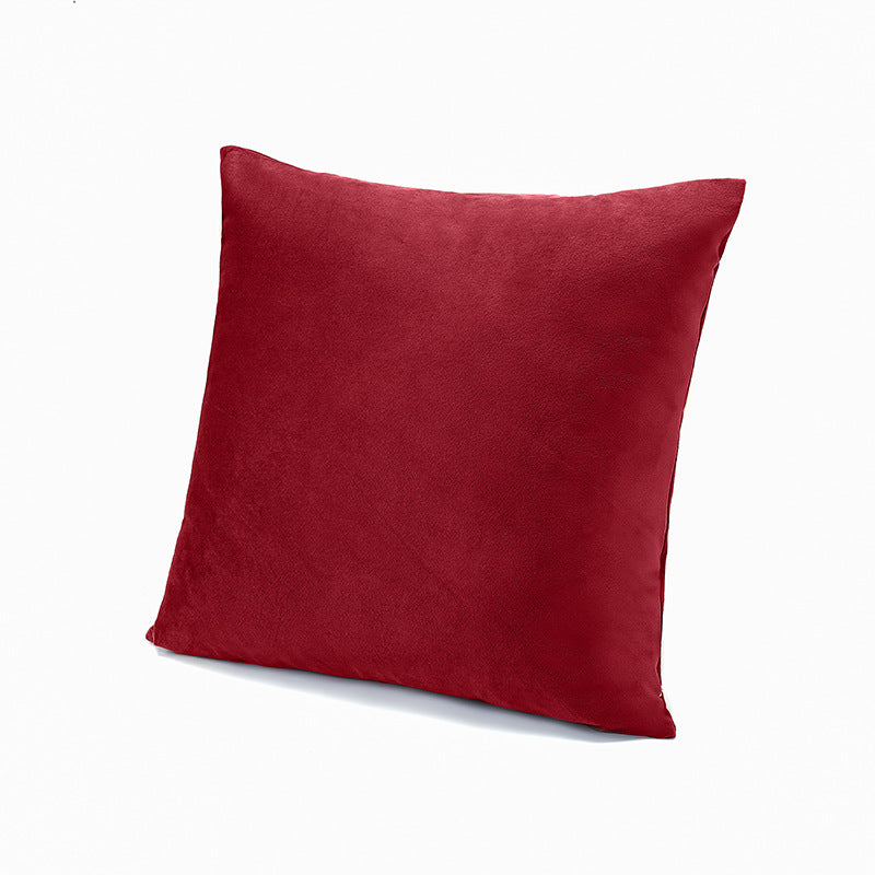 Luxury Solid Red Velvet Cushion Cover – Decorative Pillowcase for Sofa & Bedroom