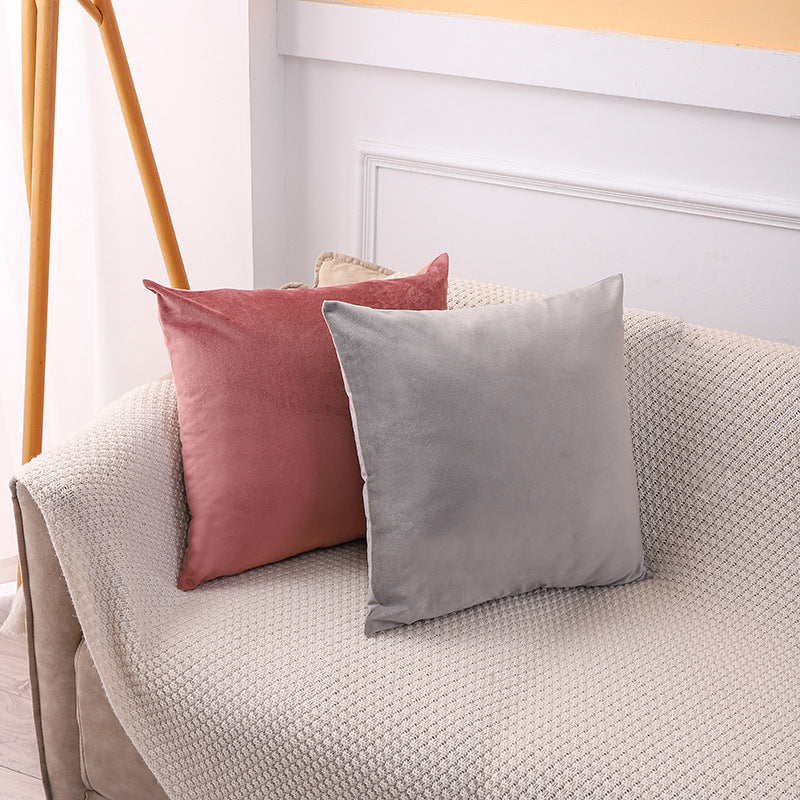 Luxury Velvet Solid Color Cushion Cover – Elegant Violet Blue